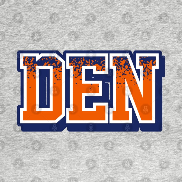 Denver Football Retro Sports Letters by funandgames